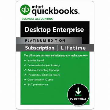 QuickBooks Enterprise 2024 For windows –1 user – lifetime license – not a Subscription