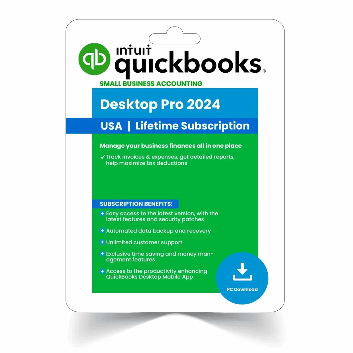 Quickbooks desktop Pro 2024 for windows –3 users – lifetime license - not a Subscription