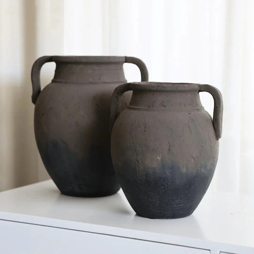 Amphorenvase aus Terrakotta – Rustikale, handgefertigte Dekokeramik für Ihr Zuhause